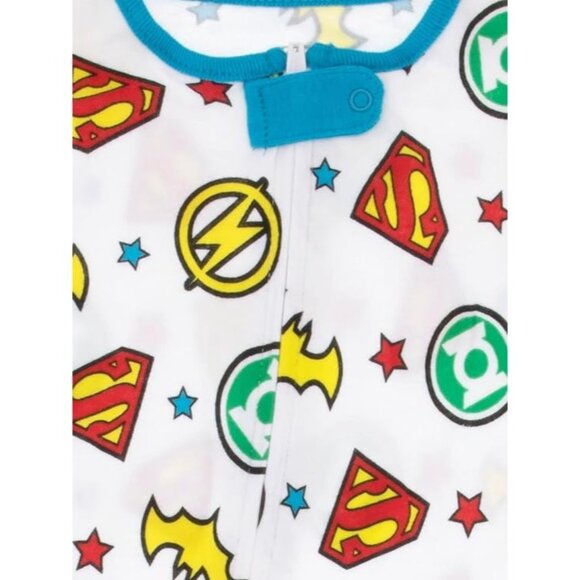 Komar Kids Justice League Infant Boys Cotton Sleep Play Infant Blanket Sleeper - Picture 3 of 3